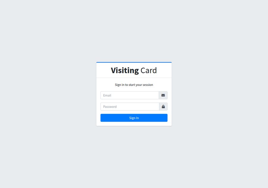 Digital Visiting Card